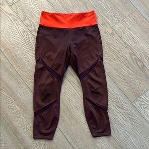 Athleta maroon and Orange Leggings